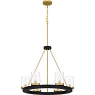 Greeley Six Light Chandelier in Matte Black by Quoizel