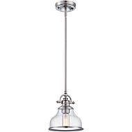 Grant One Light Mini Pendant in Brushed Nickel by Quoizel