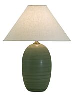 Scatchard 1-Light Table Lamp in Green Matte