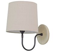 House of Troy Scatchard 13.5 Inch Wall Lamp in Oatmeal/Oil Rubbed Bronze