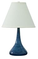 Scatchard 1-Light Table Lamp in Blue Gloss