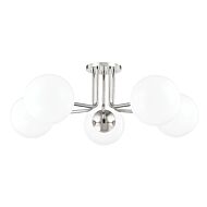 Stella Five Light Semi Flush Mount in Polished Nickel by Mitzi