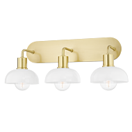 Kyla Three Light Bath and Vanity in Aged Brass by Mitzi