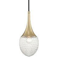 Mitzi Bella 16 Inch Pendant Light in Aged Brass