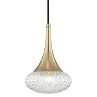 Mitzi Bella 13 Inch Pendant Light in Aged Brass