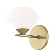 Mitzi Valerie 6 Inch Bathroom Vanity Light in Aged Brass