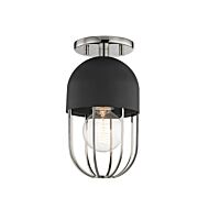 Mitzi Haley Ceiling Light in Polished Nickel and Black