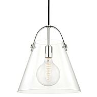 Mitzi Karin 14 Inch Pendant Light in Polished Nickel