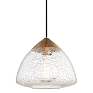 Mitzi Maya 11 Inch Pendant Light in Aged Brass