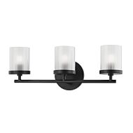 Ryan Three Light Bath and Vanity in Soft Black by Mitzi