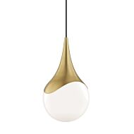 Mitzi Ariana 19 Inch Pendant Light in Aged Brass