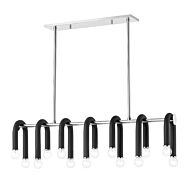 Mitzi Wilt 14 Light Kitchen Island Light in Polished Nickel and Black