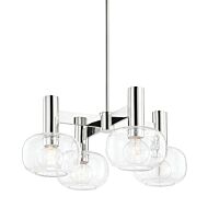 Mitzi Harlow 4 Light Chandelier in Polished Nickel