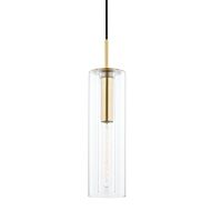 Mitzi Belinda Pendant Light in Aged Brass