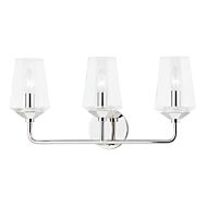 Mitzi Kayla 3 Light Bathroom Vanity Light in Polished Nickel