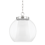 Sasha One Light Pendant in Polished Nickel by Mitzi