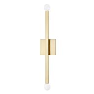 Mitzi Dona 2 Light Wall Sconce in Aged Brass