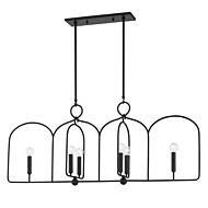 Mallory Six Light Linear in Aged Iron by Mitzi