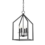 Lena Four Light Pendant in Aged Iron by Mitzi