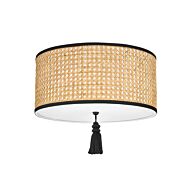 Dolores Two Light Flush Mount in Soft Black by Mitzi