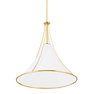 Madelyn 1-Light Pendant in Aged Brass