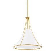 Madelyn 1-Light Pendant in Aged Brass