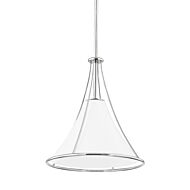 Madelyn One Light Pendant in Polished Nickel by Mitzi