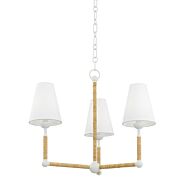 Mariana Three Light Chandelier in Textured White by Mitzi