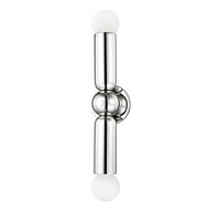 Lolly Two Light Wall Sconce in Polished Nickel by Mitzi