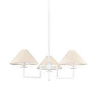 Gladwyne Three Light Chandelier in Textured White by Mitzi