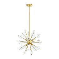 Linnea Six Light Chandelier in Aged Brass by Mitzi