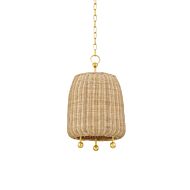 Elena One Light Pendant in Aged Brass by Mitzi