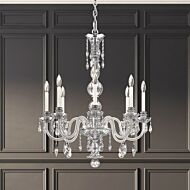 Hamilton Nouveau Eight Light Chandelier in Silver by Schonbek