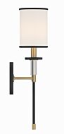 Hatfield One Light Wall Sconce in Black Forged   Vibrant Gold by Crystorama