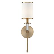 Crystorama Hatfield 19 Inch Wall Sconce in Vibrant Gold with Crystal Accents Crystals