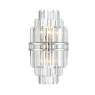 Hayes Two Light Wall Sconce in Polished Nickel by Crystorama