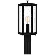 Hazel One Light Outdoor Post Mount in Earth Black by Quoizel