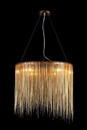 Fountain Ave 8-Light LED Chandelier in Gold