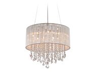 Beverly Dr. 12 Light Dual MountFlush & Hanging in Silver Silk String by Avenue Lighting