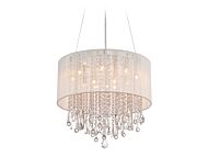 Beverly Dr. 12 Light Dual MountFlush & Hanging in White Silk String by Avenue Lighting