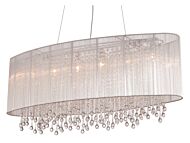 Beverly Dr 6-Light Chandelier in Silver Silk String