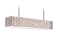 Ventura Blvd. Four Light Chandelier in Polish Nickel  Ivory Slik Shade by Avenue Lighting