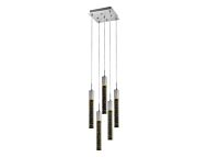 The Original Glacier Avenue Five Light Pendant in Polished Chrome by Avenue Lighting