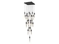 The Original Aspen 25 Light Flush Mount Pendant in Dark Bronze by Avenue Lighting