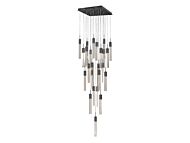 The Original Glacier Avenue 25 Light Flush Mount Pendant in Dark Bronze by Avenue Lighting