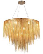 Fountain Ave 18-Light LED Pendant in Gold