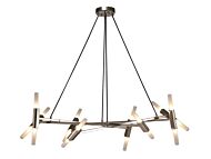 Manhattan Ave 16-Light Chandelier in Polished Nickel