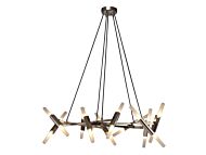 Manhattan Ave 20-Light Chandelier in Polished Nickel