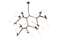 San Vicente 20-Light Chandelier in Dark Bronze