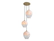 Sonoma Ave 3-Light Pendant in Brushed Brass